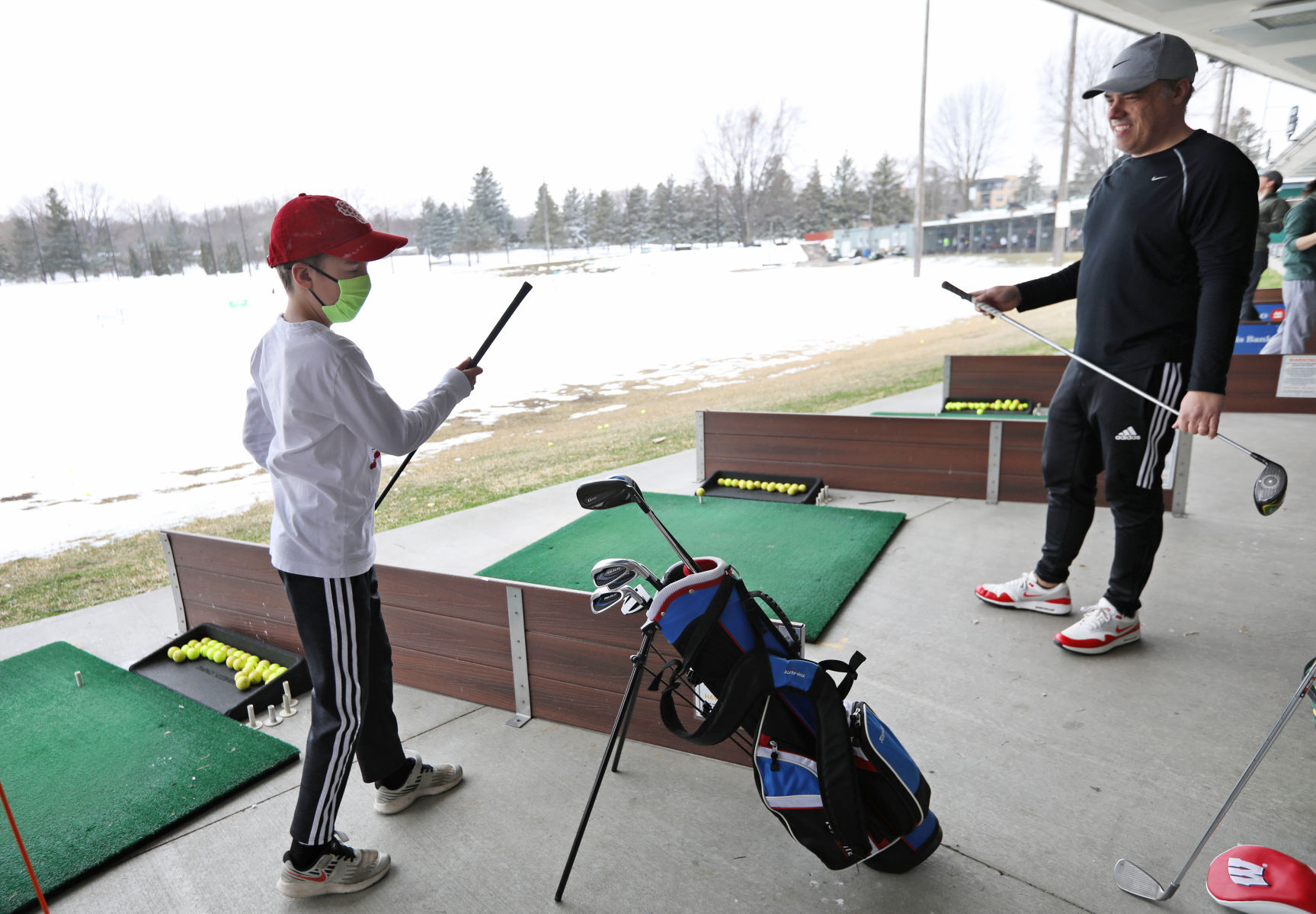 Golf lesson at Vitense Golfland